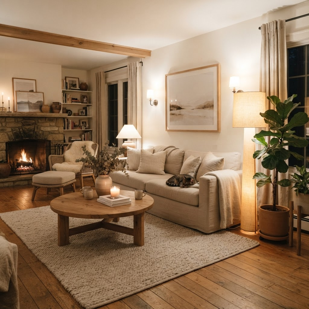 Cozy residential living room interior